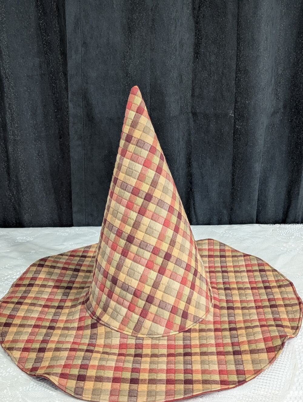 Handmade Upcycled Fall Floral Whimsy Floppy Witch Hat - 10